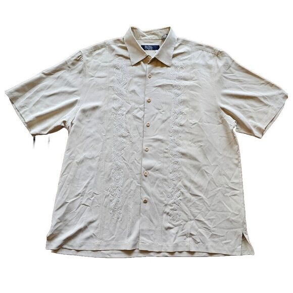 Nat Nast Other - nat nast xl Embroirdered silk Button Up Mens Shirt Las Vegas Cruise Vacation